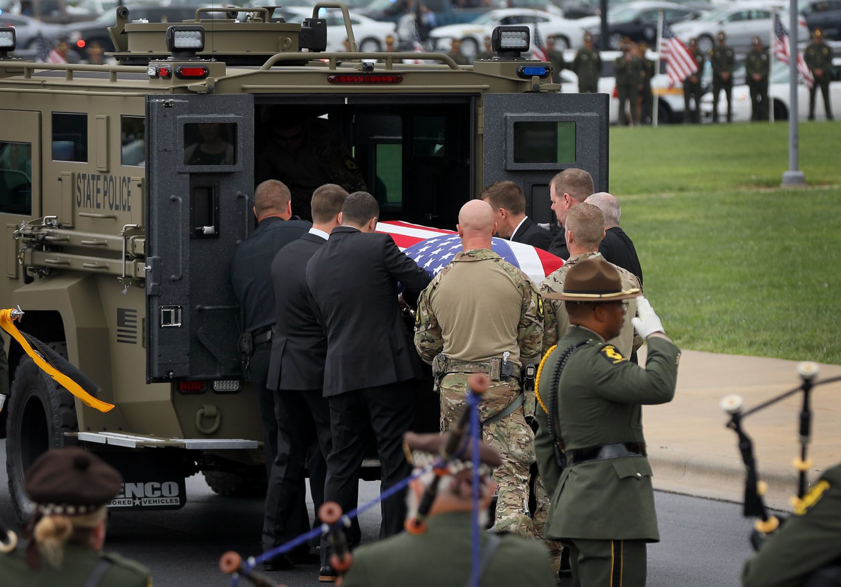 Funeral in Waterloo for Illinois State Trooper Nick Hopkins